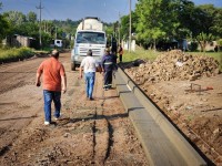 Lima y Chiriff subrayan avances en las obras de calle Pedro Campbell en barrio Artigas