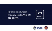 INFORME DE SITUACIÓN SOBRE CORONAVIRUS COVID-19 EN SALTO / VIERNES 21 DE AGOSTO